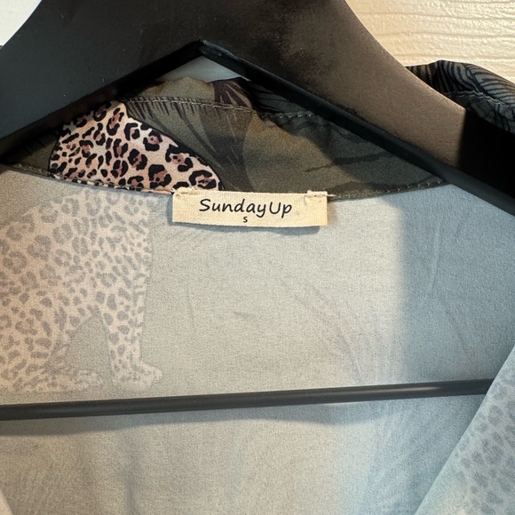 Sunday Up Leopard Print Button Front Dress - Picture 2 of 3